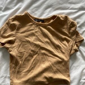 Zara Beige Crop Top